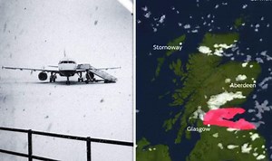 Glasgow Airport ABANDONED following snow storm closure