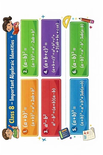 For class 8th important formulas #mathstricks #tricksandsolutions #magictable #motivation #math