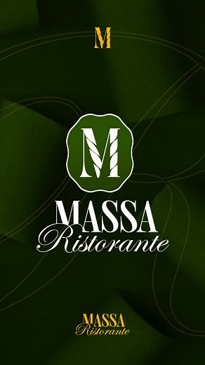 Graphstorm | Logo Design & Branding on Instagram: "Massa Ristorante Logo Design 🇮🇹 a traditional Italian restaurant that focuses on pasta dishes. We picked a classic-looking font for the wordmark, then pulled out the M to create a monogram. Since pasta is their main thing, we thought about adding something wheat-related. But wheat symbols are super overused in logos, so instead we played around with the shape. We broke up the letter in a few spots, rounded the edges, and ended up with forms th