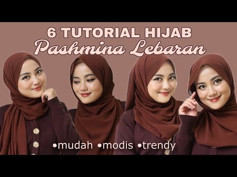 6 Tutorial Hijab Pashmina Simple dan Modis Untuk Lebaran, Kondangan & Sehari-hari