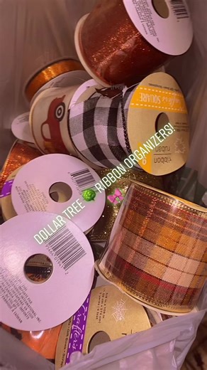 Dollar Tree Ribbon Organizers - Cheap and Effective DIY Craft Storage