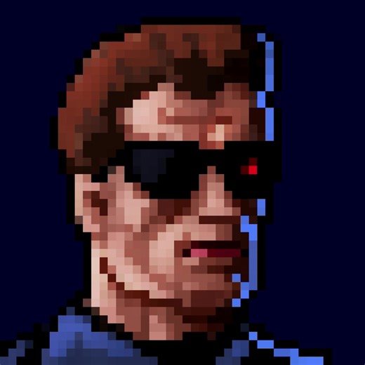 Terminator Pixel Art 🎨 #pixelart #digitalart #draw #art