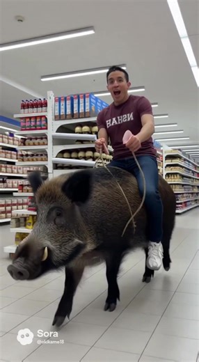 Tibo InShape Sur Un Sanglier en Magasin