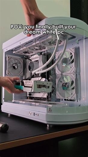 485K views · 7K reactions | Couldn’t stand those black stock cables in my all-white build  Swapped them out for Hydrus ARGB Whites — way cleaner, way sleeker. This is how a dream setup should look! ✨ #ASIAHORSE #cableextensions #psucables #rgbcable #PCBuild #GamingPC #BudgetPC #PC #pcbuildingtips #setupgaming #gaming #tech #setup #aesthetic | ASIAHORSE | Facebook