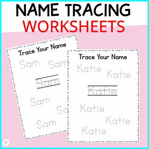 Printable Name Tracing Worksheets, Editable Name Tracing Activity, Worksheets