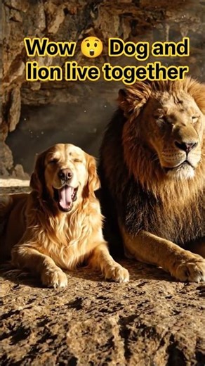wow Dog and lion live Together/ #trending #viral #ytshorts #motivation #reactionvideo #youtuberlife