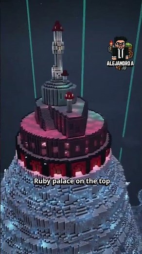 Aincrad floating castle in minecraft