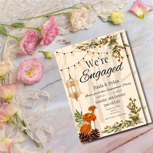 Rustic Engagement Party Invitation & Games Pack | Printable Games Bundle | Editable Printable Template | Digital Download - Etsy UK