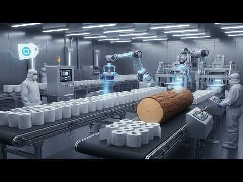 Inside the Charmin Factory: From Wood Logs to Toilet Paper (Full Process) #toiletpaperroll