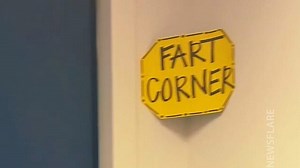 Hilarious teacher shows off classroom 'fart corner'
