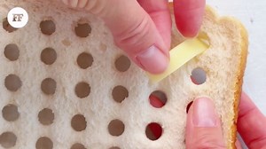 Cross stitch cheese toast