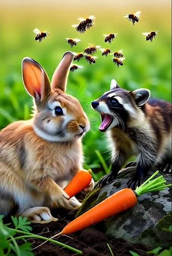 রেকুন ও খরগোশ |Rabbit Story | Honesty & Friendship #youtubeshorts
