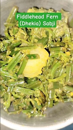 Traditional Fiddlehead Fern (Dhekia Saag) Sabji for Better Digestion #youtube #youtubeshorts #shorts
