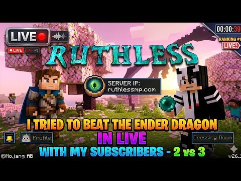 🔴SUBSCRIBERS VS ENDER DRAGON: THE ULTIMATE CHALLENGE! (JOIN NOW)