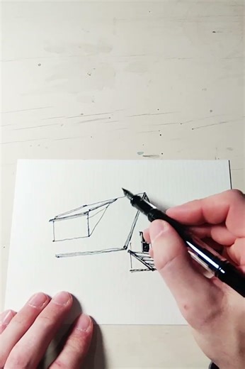 House sketch in loose washes #watercolorpaper #drawing #watercolorpainting #watercolor