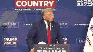 Donald Trump gives speech in Fort Dodge ahead of 2024 Iowa caucus