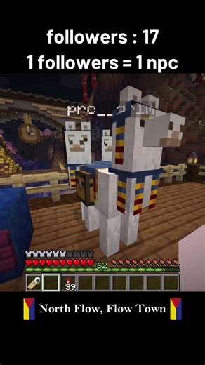 1 followers = 1 npc (17 followers) #minecraft #minecraftbuilding #gaming #meadowbrook #flowtown
