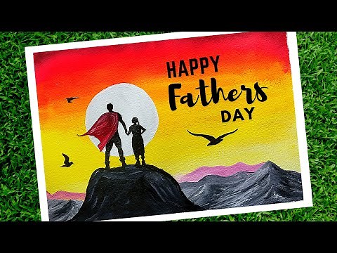 Father's Day Painting | Acrylic Painting for beginners step by step