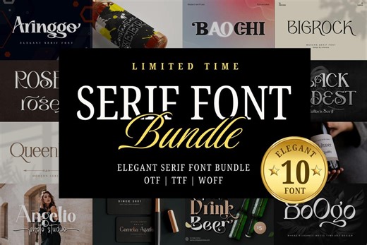 20 Elegant Serif Font Bundle, Fonts for Branding, Logo, Magazine, Wedding, OTF TTF - Etsy UK