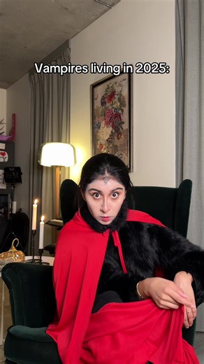 Volkslana the vampire will be back soon… for now, enjoy this classic repost!🧛🏽‍♀️🩸 #halloween #skit #vampire