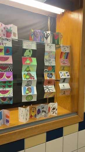 Easy beginning of the year project to refresh the kids on the Elements and Principles of art! This challanged them to be creative and find new ways to represent their object rather than just its literal meaning😊😊 #middleschoolart #firstyearteacher #artteacher