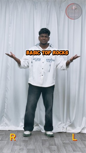 Basic Top Rock by Vijesh Kumar 🔥 HipHop class vibes 🕺 Param Music and Arts Institute