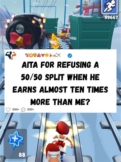 AITA for Refusing a 50/50 Split When He Earns Almost Ten Times More Than Me? #reddit_tiktok #aita #storytelling #redditstories #reddit