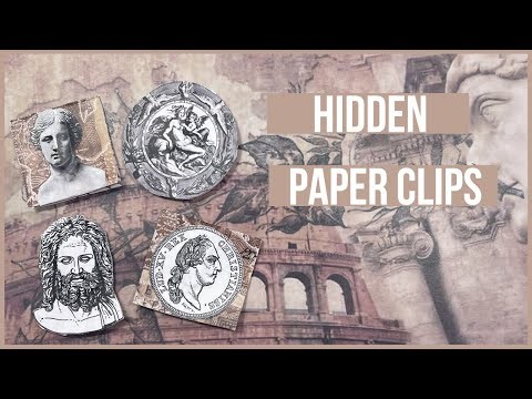 🦋Junk Journal hidden paper clip embellishments tutorial | Vintage DIY bookmark