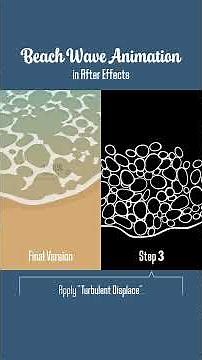 (After Effects) How to Create a Beach Wave Animation (Motion Graphics) #shorts