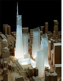 The Freedom Tower at Ground Zero.