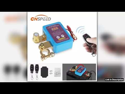 240A 12V Remote Battery Disconnect Switch with Led Voltage Display Automatic Power Shut Off Switch