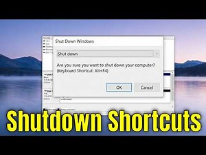 Keyboard Shortcuts to Shut Down Windows Laptop or PC