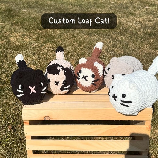 Custom Crochet Loaf Cat | Personalized Cat Plush | Pet Memorial Gift | Custom Cat From Photo | Crochet Cat Toy | Handmade Cat - Etsy