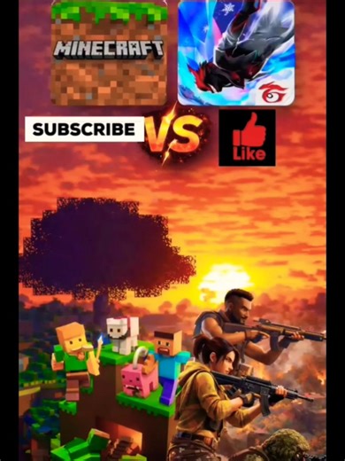 Free fire VS Minecraft 💪