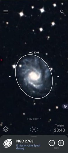 Zooming Into NGC 2763 Through Phone Using A Stellarium Plus App #galaxy #stellarium #2763 #bfdi