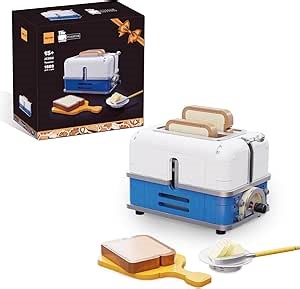 Retro Toaster Building Set for Adult, Vintage Toaster Building Kit, Nostalgic Gift for Fans of Retro Toaster and Retro Décor, Toaster Building Bricks Model Compatible with Lego