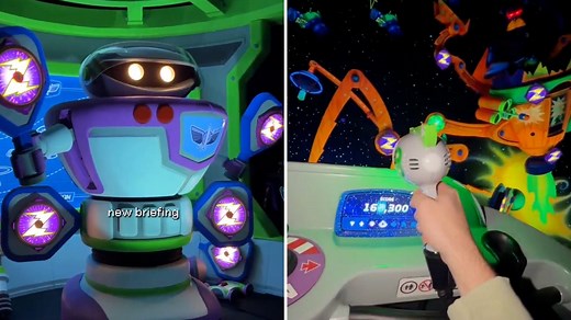 First Look at Updated Buzz Lightyear's Space Ranger Spin Scoring System & Interactive Targets in Action - WDWNT