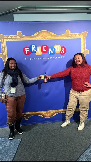 @2 Trippin' Chixs #friendsthemusicalparody #friendstvshow #centralperkcoffee #joeychandlerross #rachelmonicaphoebe @Friends @Friends The Musical @Central Perk Coffee