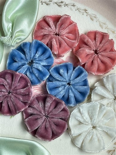 Millinery Flowers, Millinery, Millinery Supply, Flower Crown, Vintage Millinery, Vintage Millinery Flowers. Velvet Posy, Velvet Flowers - Etsy