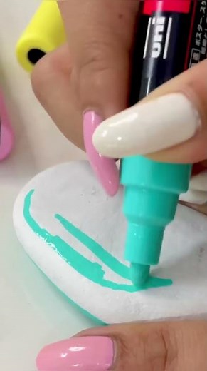 Using POSCA Pen On Stone? 😱 #shorts #shivangisah #diy