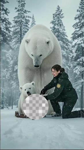 Brave Girl Rescues a Trapped Polar Bear Cub in the Frozen Wilderness #rescue #braveheroes