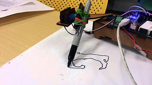 Robot arm face drawing