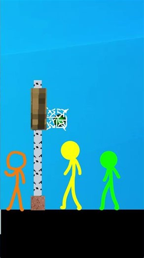 A basketball match between stick figures. This was an undeserved disaster for Orange Baby.