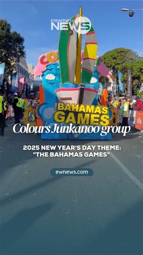 36 reactions | 2025 NEW YEAR'S DAY PARADE: Colours Junkanoo rushed on Bay Street to this morning under the theme "The Bahamas Games," with creative costumes celebrating sports in the country. The well-known B category group narrowly finished second behind Fancy Dancers last week in the Boxing Day Parade standings. | Eyewitness News Bahamas | Facebook
