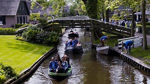 1.7M views · 18K shares | The town of Giethoorn in Holland doesn't have highways, freeways, or a DMV ... in fact, they don't have any roads at all. Instead, the town's 2,400 residents float on boats and cruise through canals. We have to admit, a life without gridlock sounds pretty enchanting. | Great Big Story | Facebook