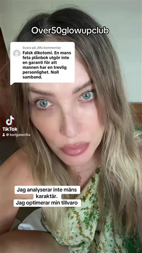 Svarar @JM “Jag analyserar inte mäns karaktär. Jag optimerar min tillvaro. Glow up och sätt dig själv i fokus.