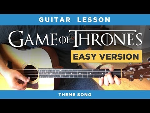 🎸 "Game of Thrones" easy guitar lesson (theme song) - no capo, chords & intro tabs