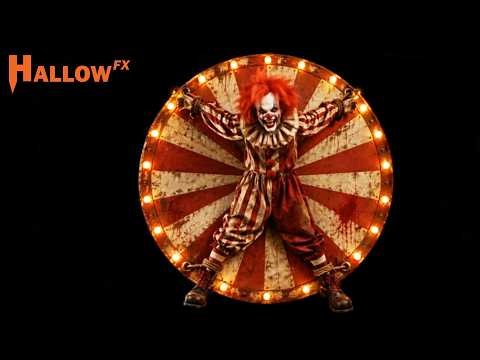 Clown Wheel of Death | Carnevil Halloween Projection | HallowFX