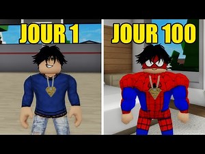 100 JOURS EN SPIDERMAN SUR BROOKHAVEN ! ROBLOX