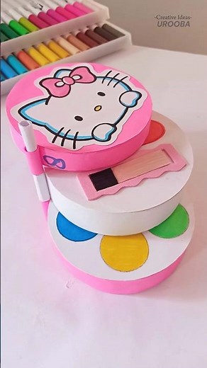SANRIO Make-up Set 😲💗 Sanrio craft/ DIY paper craft /Creative Ideas Urooba #art #craft #shorts